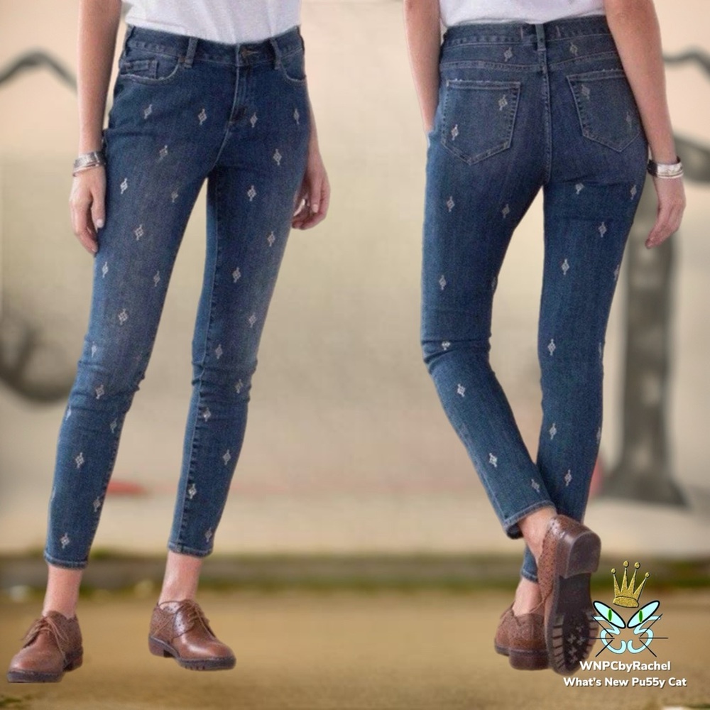 Sundance Driftwood Skinny Blue Jeans With Sequins